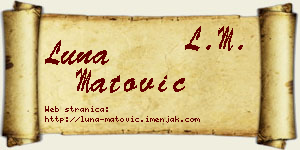 Luna Matović vizit kartica